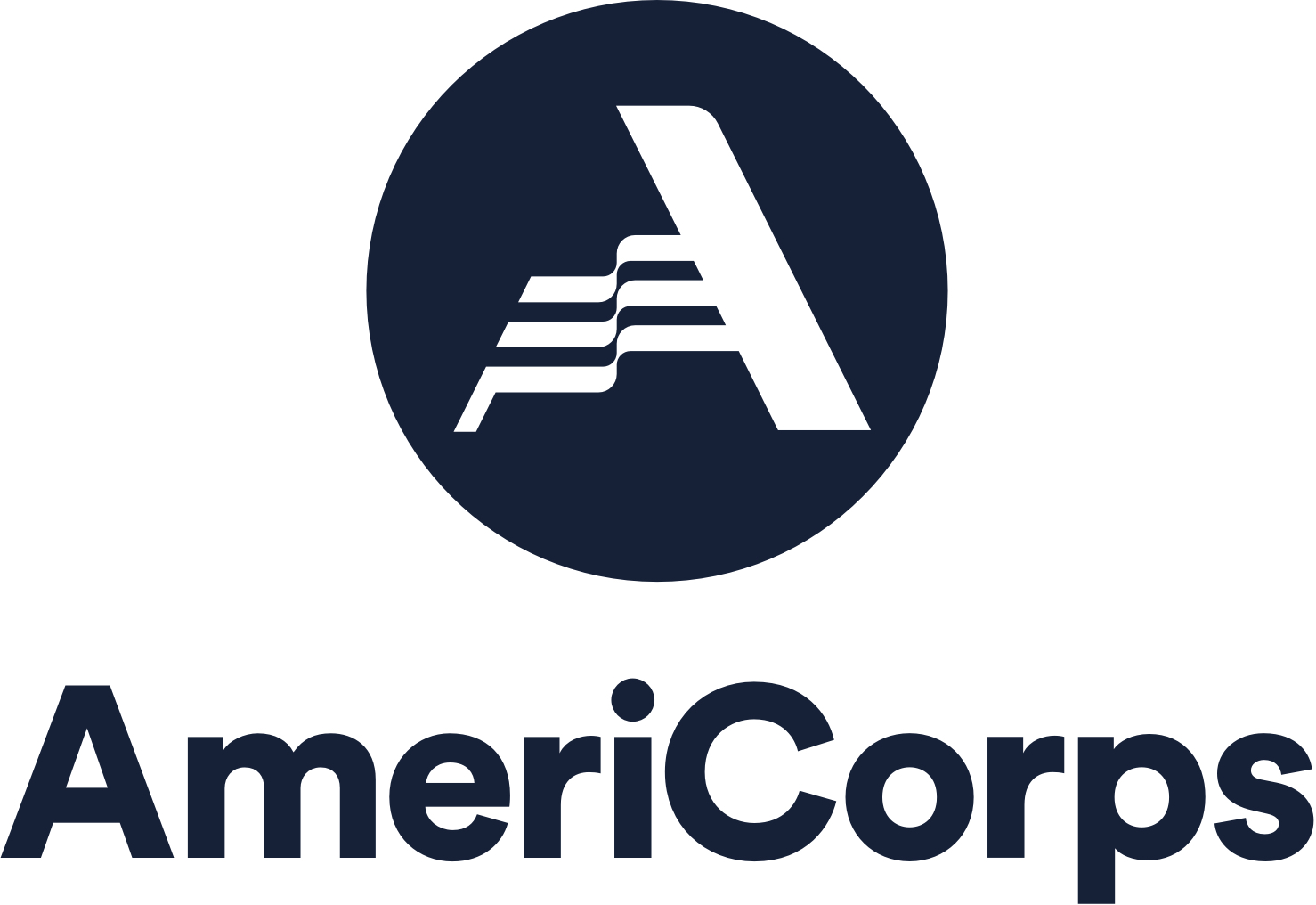 stylized letter A, AmeriCorps logo