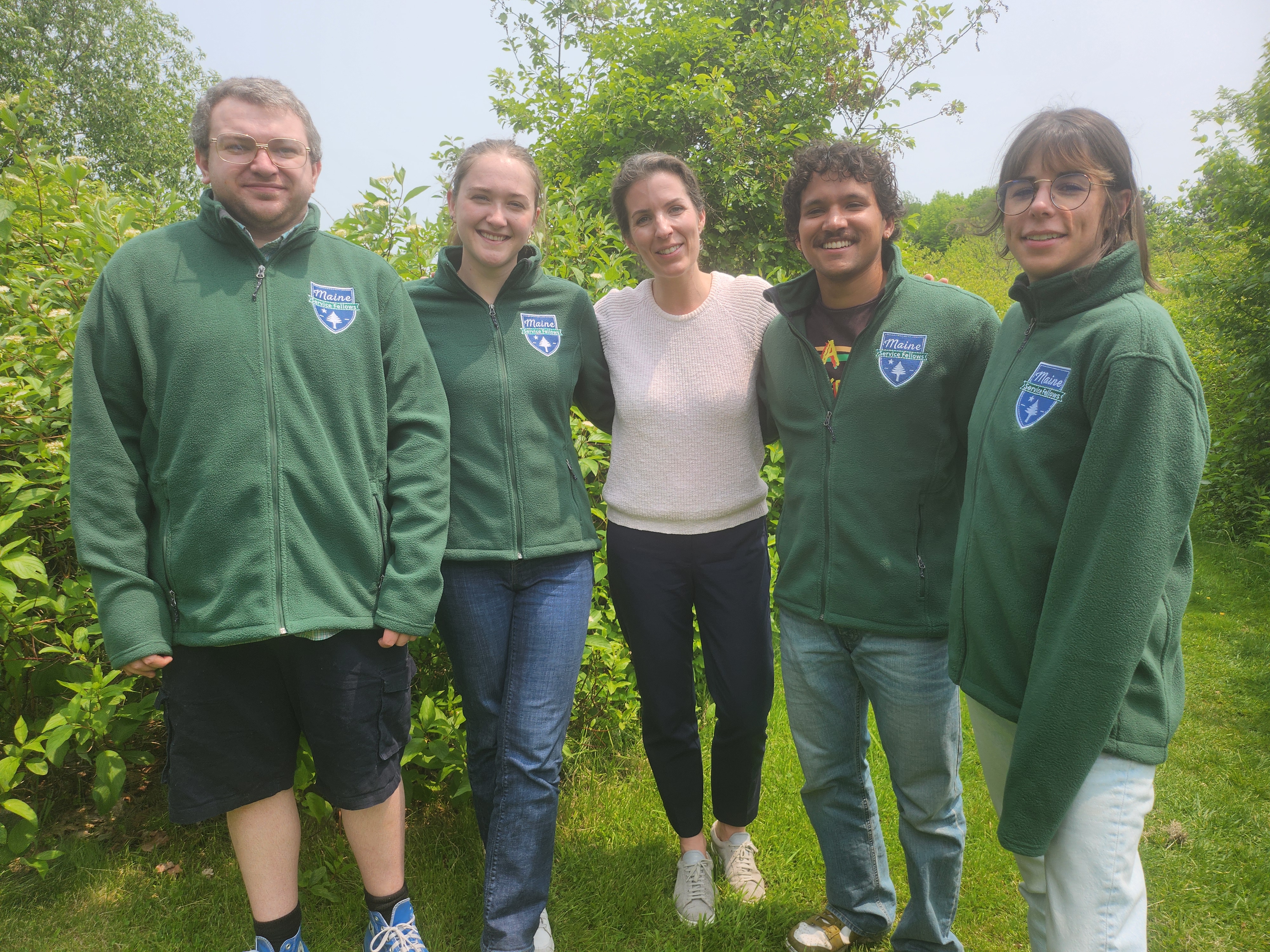 2025 Maine Service Fellows with Executive Director Brittany Gleixner-Hayat