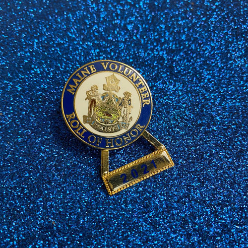 photo of a commemorative pin